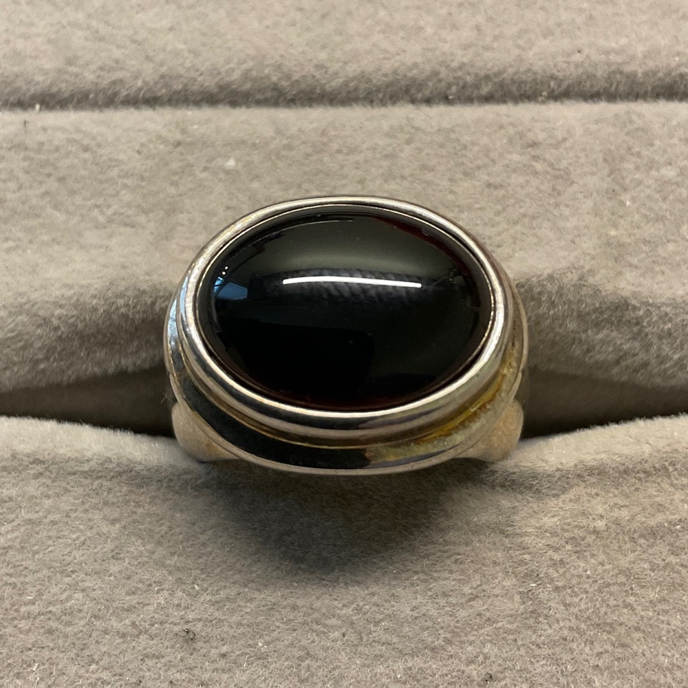 Sterling Silver with Dark Stone  Ring
